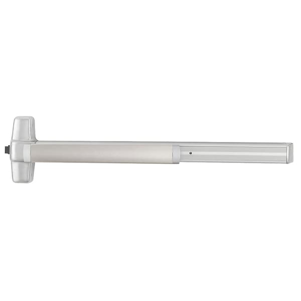 Grade 1 Mortise Exit Bar, 36-in Device, Exit Only, Double Cylinder, Hex Dogging, Satin Chrome Finish